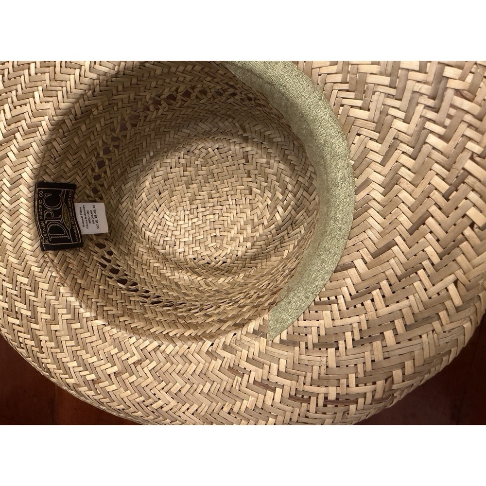 DPC Dorfman Pacific Co Murray Rush Gambler Straw Hat Outdoor Sun 100% Natural - Picture 2 of 2